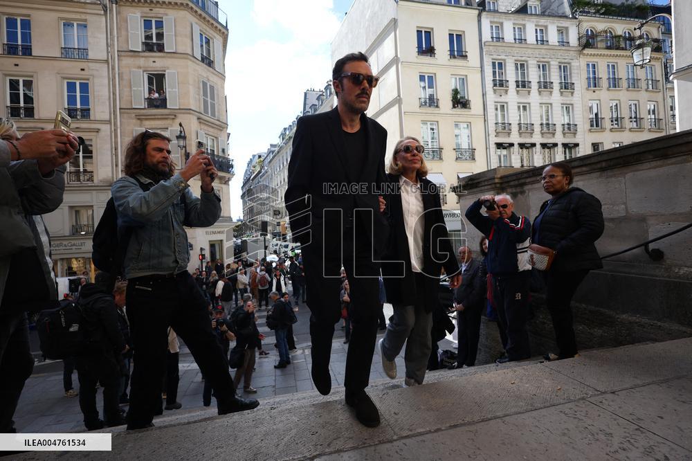 Funeral of Italo-French actress Claudia Cardinale at Saint-Roch Church - Paris