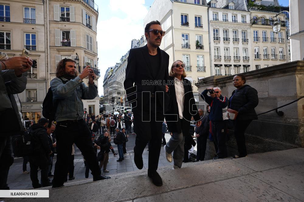 Funeral of Italo-French actress Claudia Cardinale at Saint-Roch Church - Paris