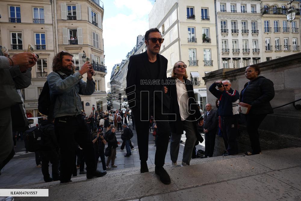 Funeral of Italo-French actress Claudia Cardinale at Saint-Roch Church - Paris