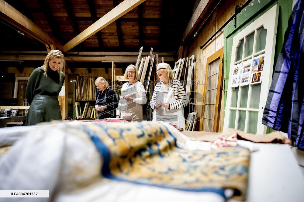 Maxima Visits Practical Center for Craft Training - Netherlands