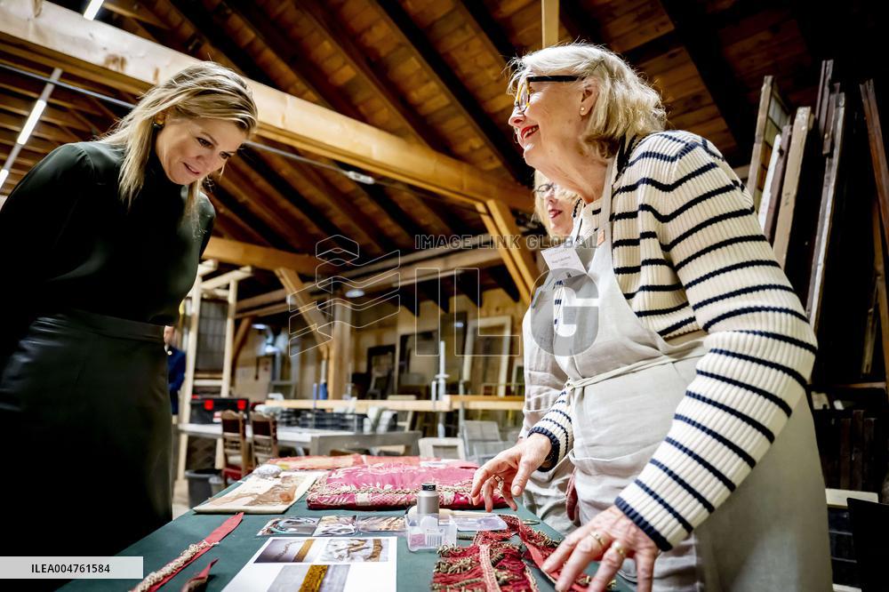 Maxima Visits Practical Center for Craft Training - Netherlands