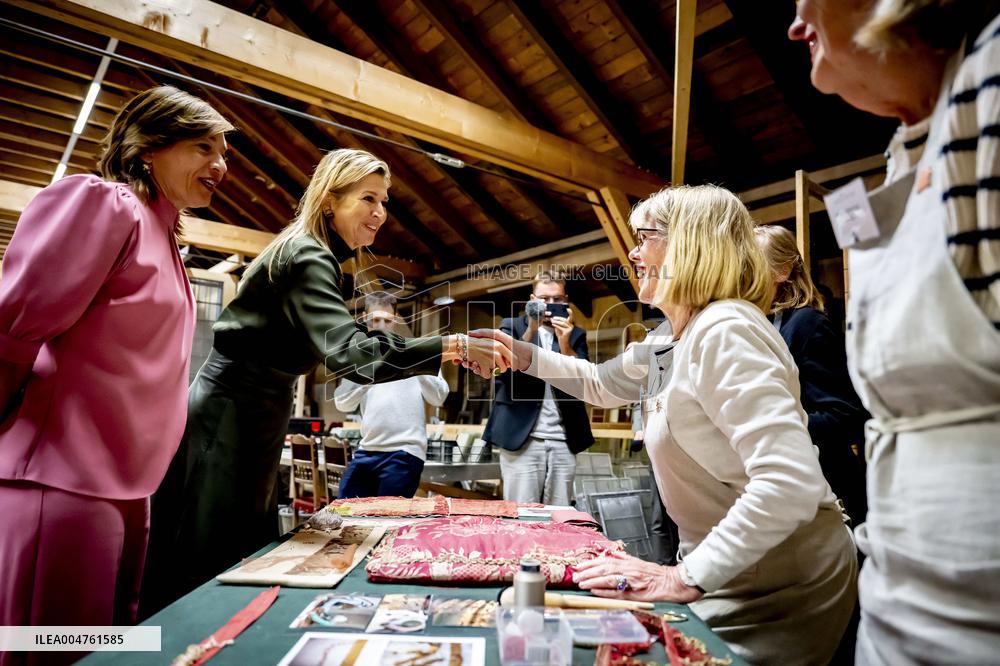 Maxima Visits Practical Center for Craft Training - Netherlands