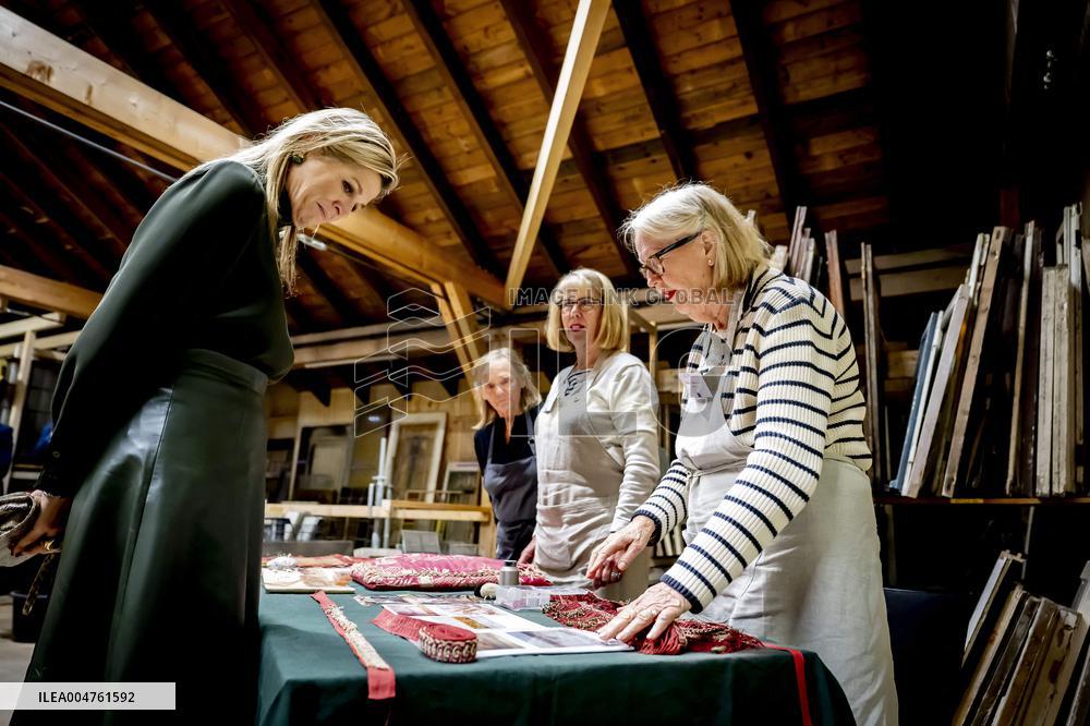 Maxima Visits Practical Center for Craft Training - Netherlands