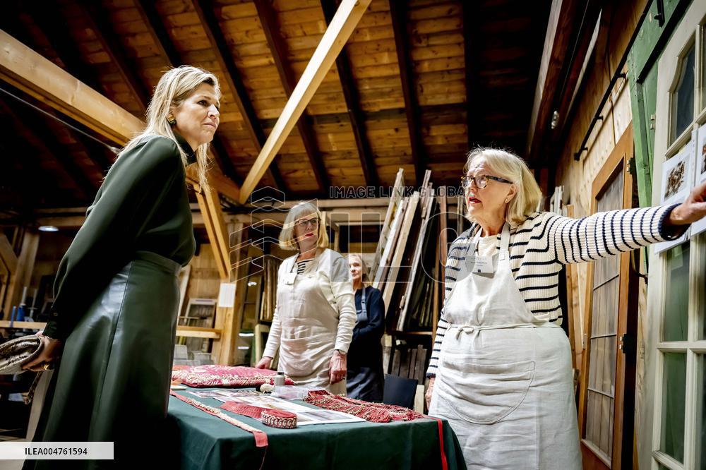 Maxima Visits Practical Center for Craft Training - Netherlands