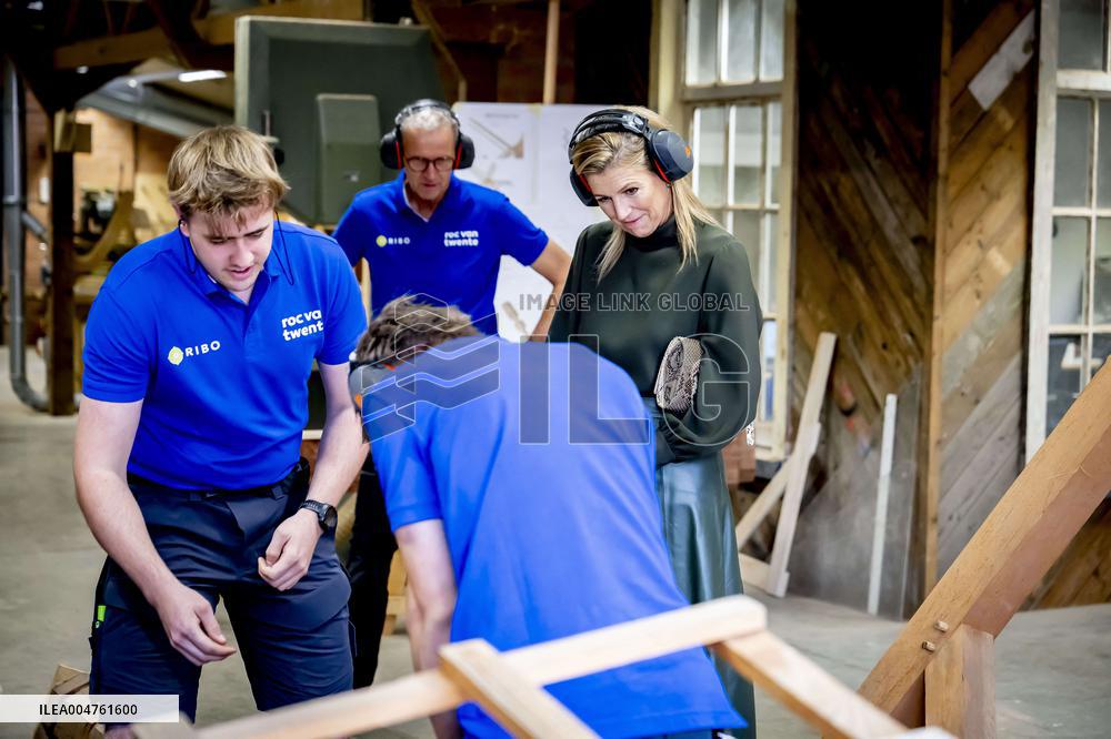 Queen Maxima Visits Practical Center for Craft Training - Netherlands