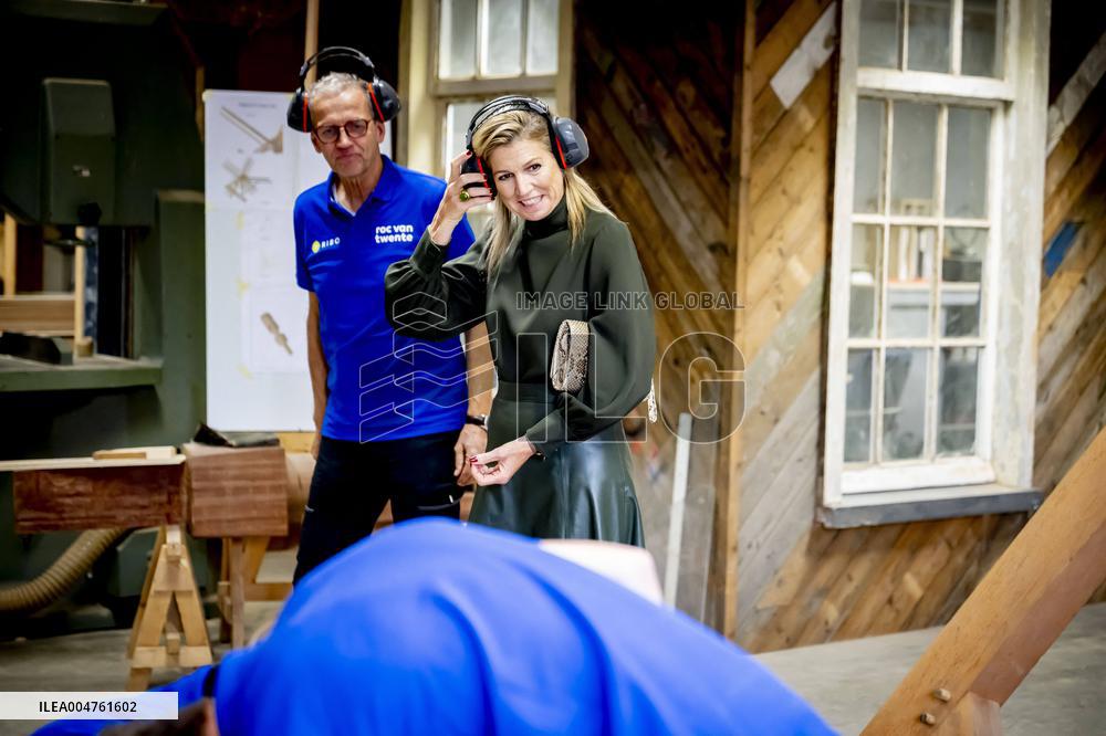 Queen Maxima Visits Practical Center for Craft Training - Netherlands
