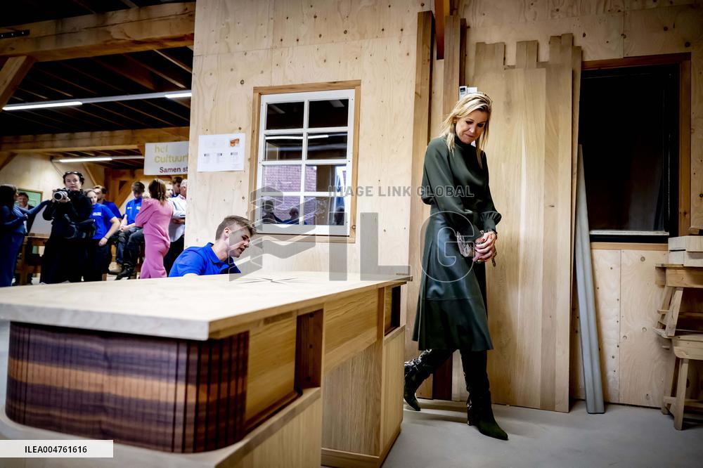 Queen Maxima Visits Practical Center for Craft Training - Netherlands