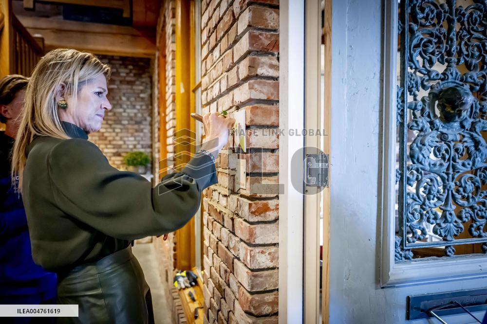 Queen Maxima Visits Practical Center for Craft Training - Netherlands