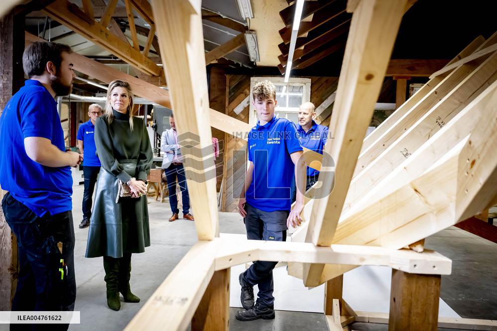 Queen Maxima Visits Practical Center for Craft Training - Netherlands