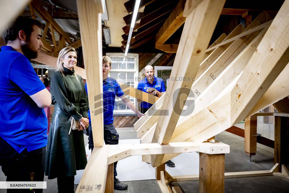 Queen Maxima Visits Practical Center for Craft Training - Netherlands