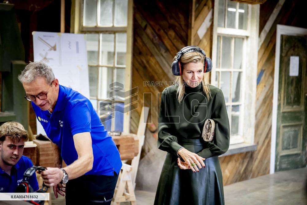 Queen Maxima Visits Practical Center for Craft Training - Netherlands