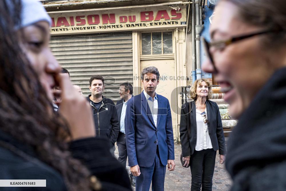 Gabriel Attal Supports Catherine Simonin In Montauban - France