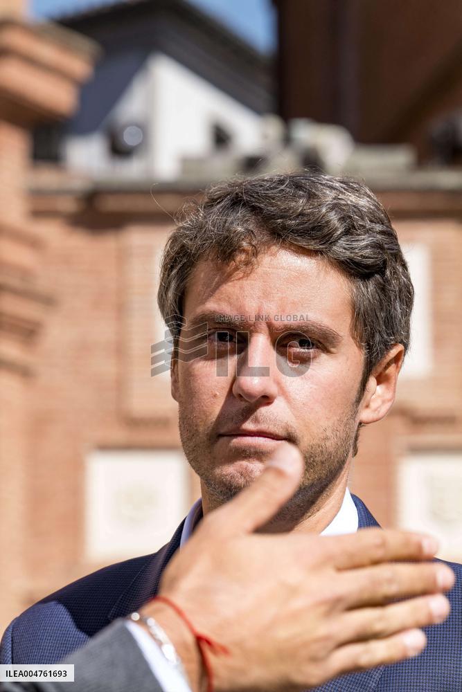 Gabriel Attal Supports Catherine Simonin In Montauban - France