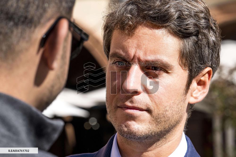 Gabriel Attal Supports Catherine Simonin In Montauban - France