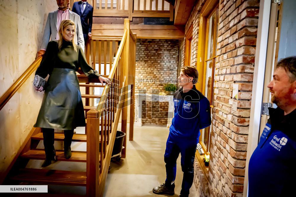 Maxima Visits Practical Center for Craft Training - Netherlands