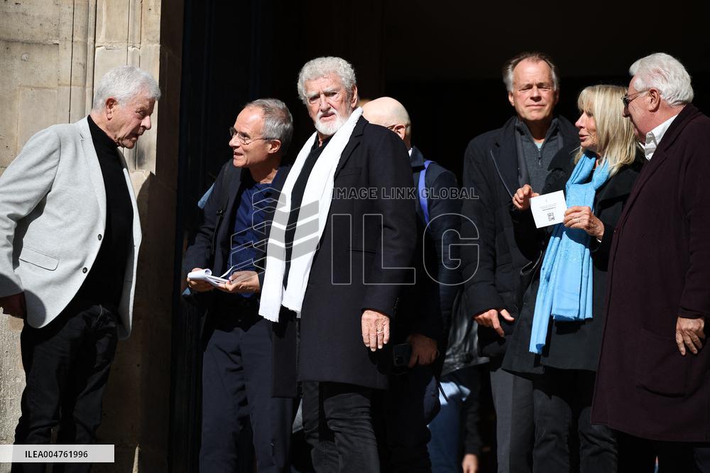 Funeral of Italo-French actress Claudia Cardinale at Saint-Roch Church - Paris