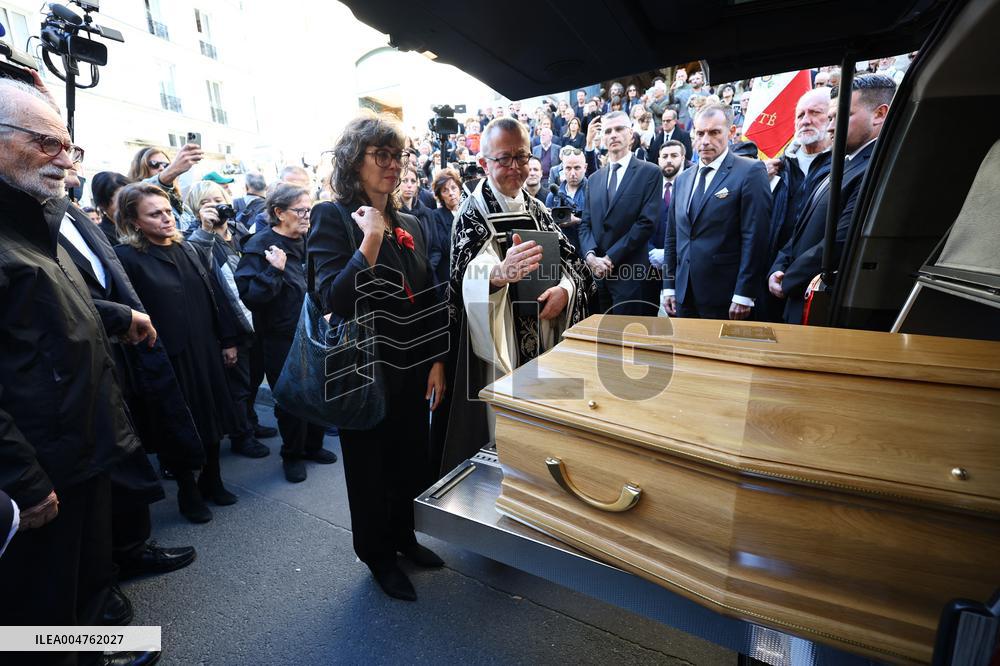 Funeral of Italo-French actress Claudia Cardinale at Saint-Roch Church - Paris