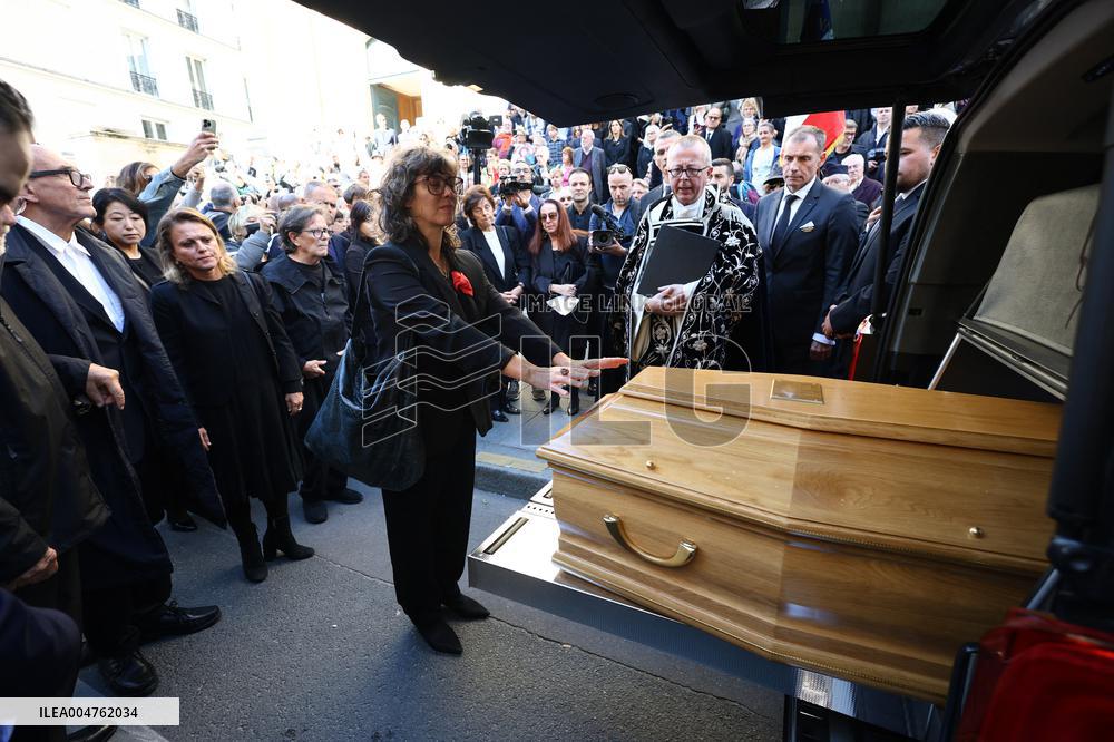Funeral of Italo-French actress Claudia Cardinale at Saint-Roch Church - Paris