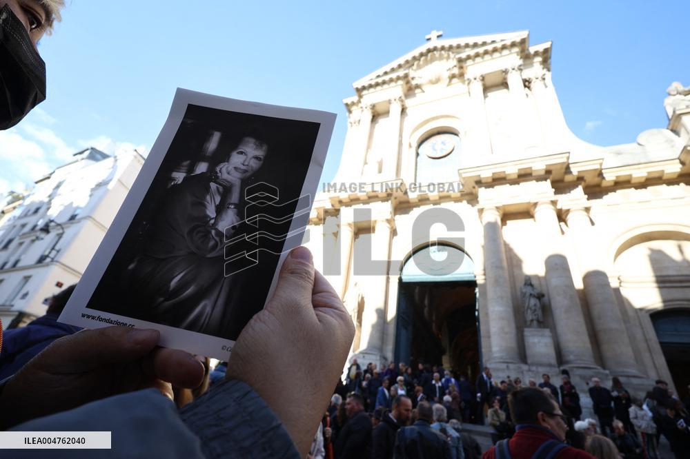 Funeral of Italo-French actress Claudia Cardinale at Saint-Roch Church - Paris
