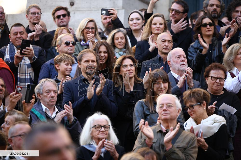 Funeral of Italo-French actress Claudia Cardinale at Saint-Roch Church - Paris