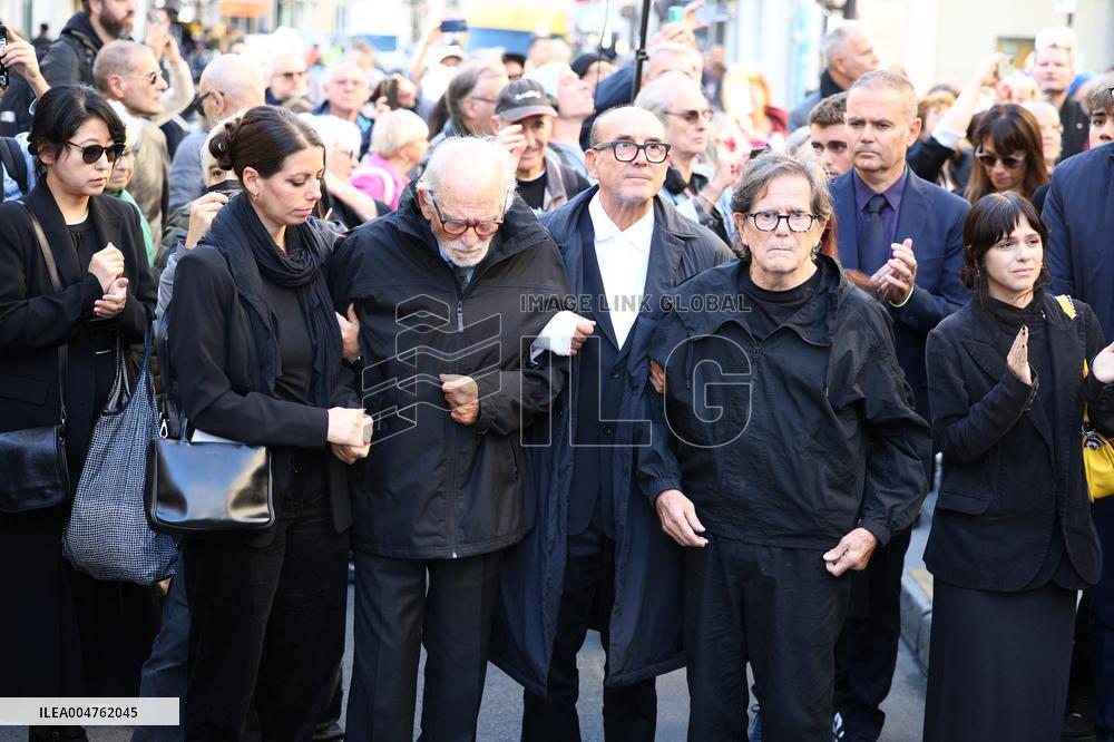 Funeral of Italo-French actress Claudia Cardinale at Saint-Roch Church - Paris