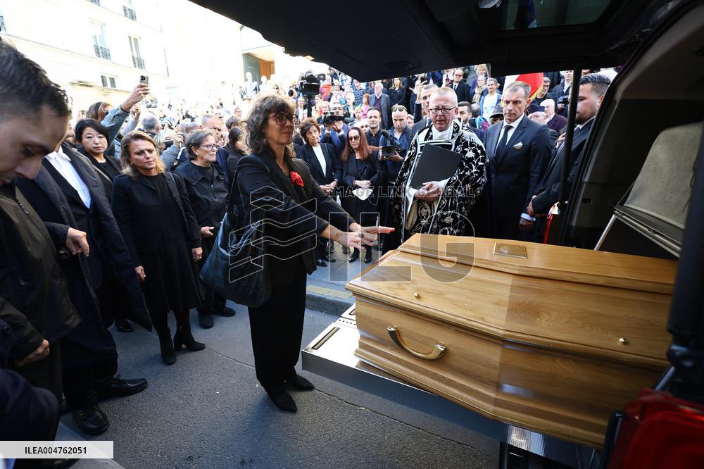 Funeral of Italo-French actress Claudia Cardinale at Saint-Roch Church - Paris