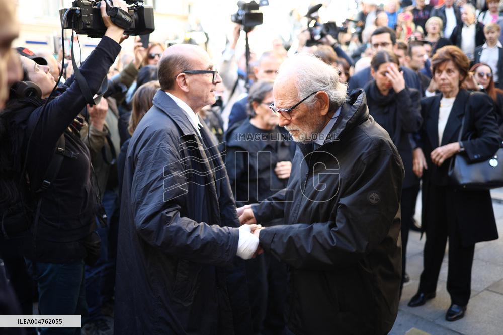 Funeral of Italo-French actress Claudia Cardinale at Saint-Roch Church - Paris