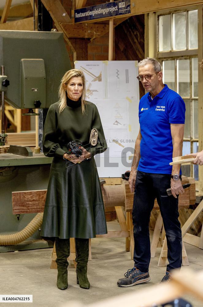 Queen Maxima Visits Practical Center for Craft Training - Netherlands
