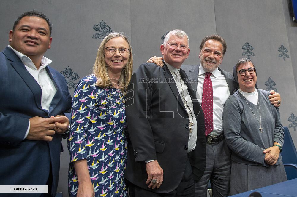 Arnold Schwarzenegger At Raising Hope for Climate Justice Conference - Vatican