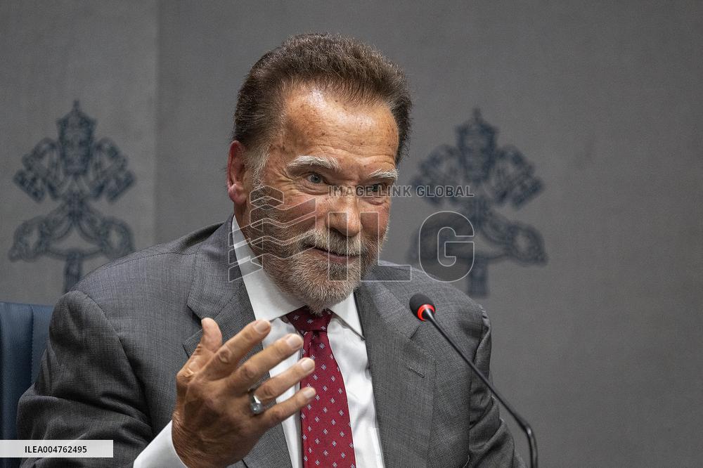 Arnold Schwarzenegger At Raising Hope for Climate Justice Conference - Vatican