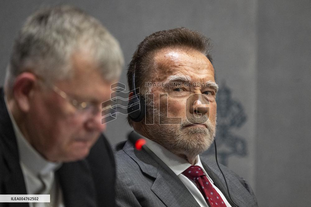 Arnold Schwarzenegger At Raising Hope for Climate Justice Conference - Vatican
