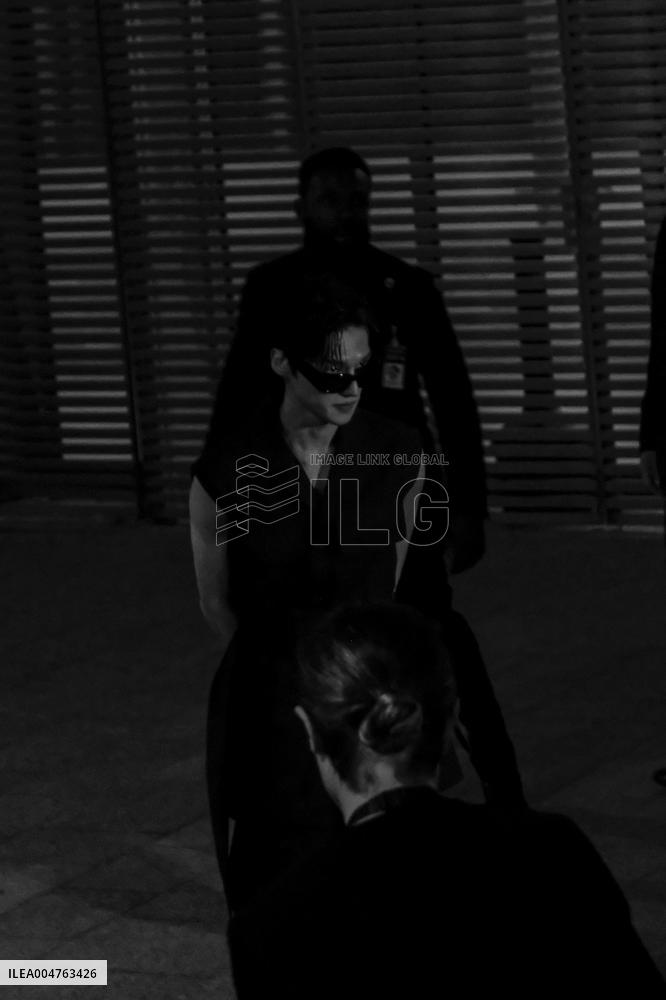 PFW - Wooyoung Enjoys Moment With Fans While Leaving Courreges Show