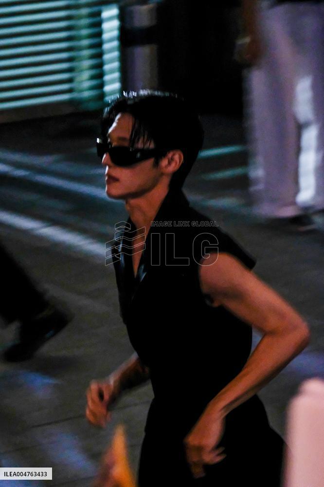 PFW - Wooyoung Enjoys Moment With Fans While Leaving Courreges Show