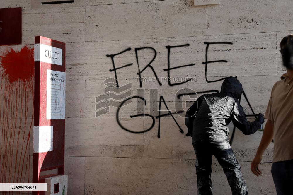 Students Demonstration to Support Palestine - Rome