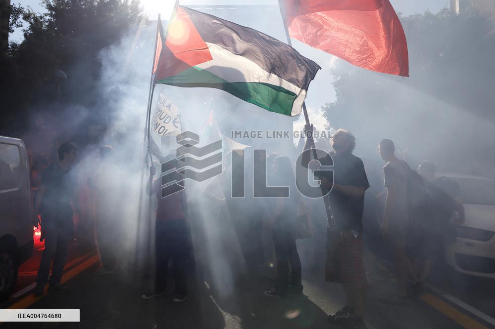 Students Demonstration to Support Palestine - Rome