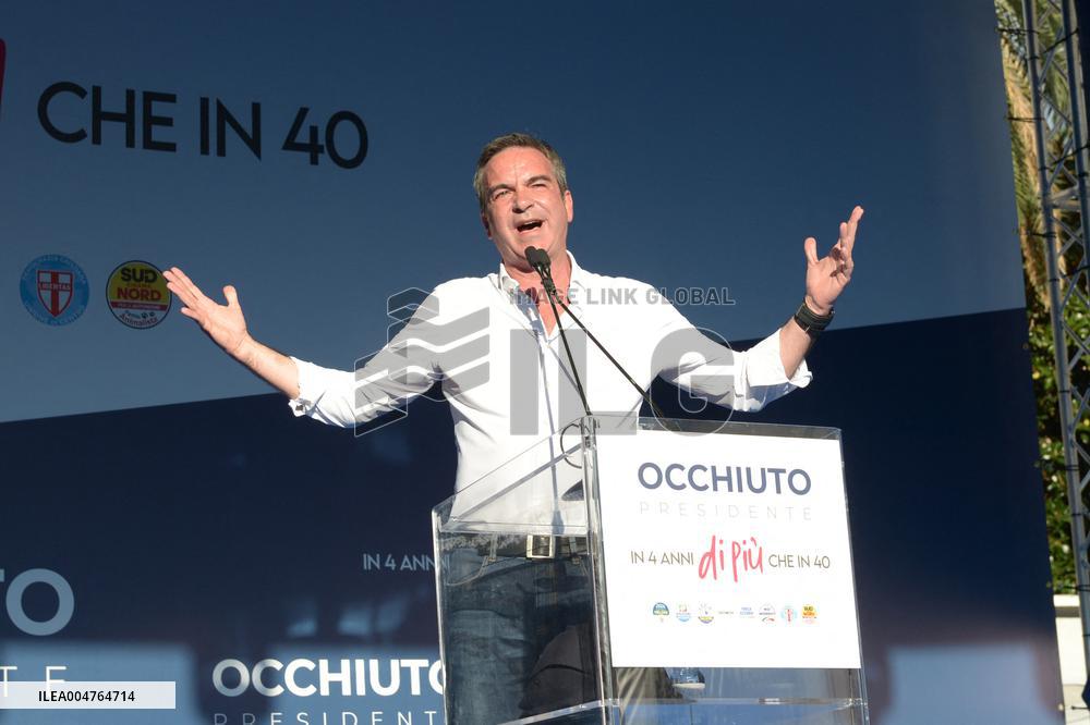 Giorgia Meloni Attends Regional Elections In Lamezia Terme - Italy