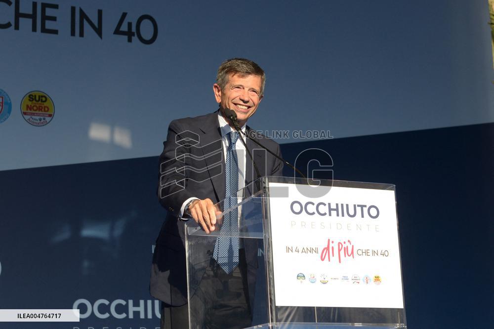 Giorgia Meloni Attends Regional Elections In Lamezia Terme - Italy