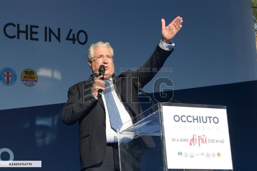 Giorgia Meloni Attends Regional Elections In Lamezia Terme - Italy