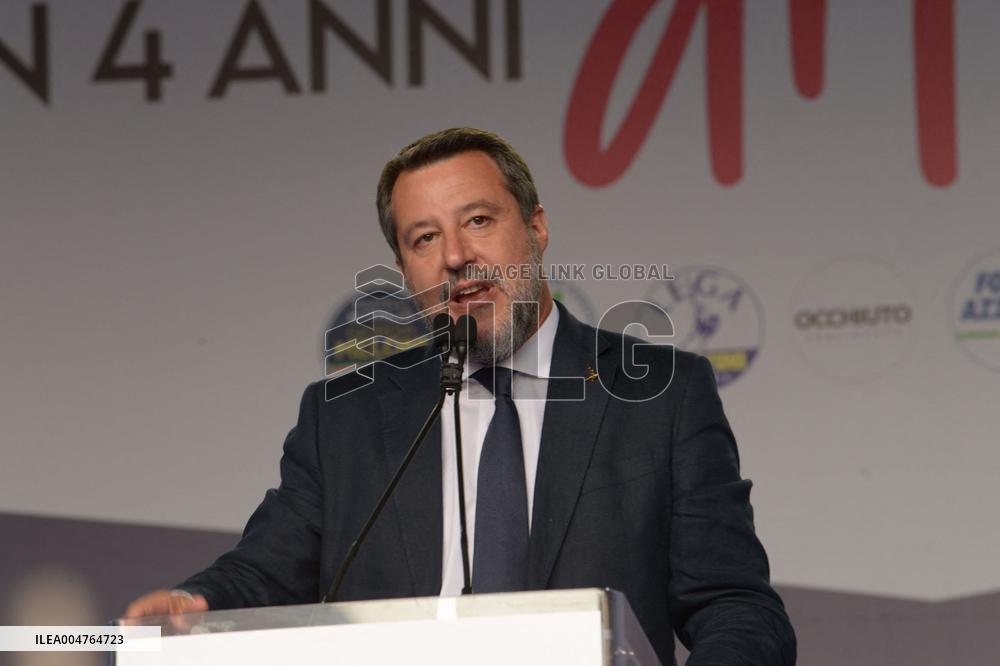 Giorgia Meloni Attends Regional Elections In Lamezia Terme - Italy