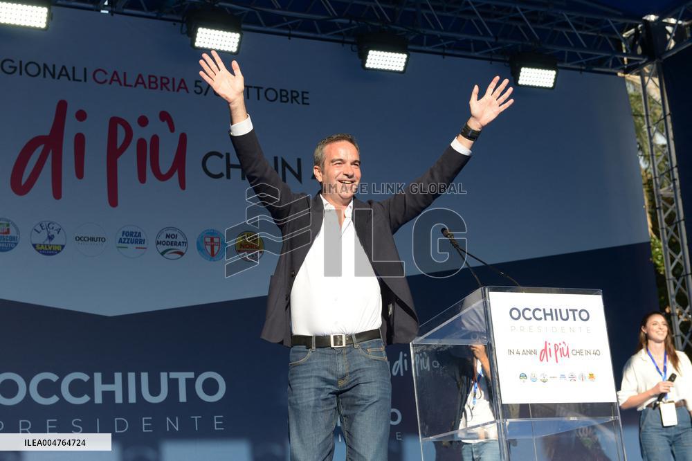 Giorgia Meloni Attends Regional Elections In Lamezia Terme - Italy