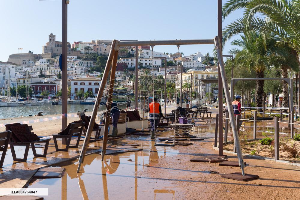 Cleanup Work In Ibiza After Floods - Spain
