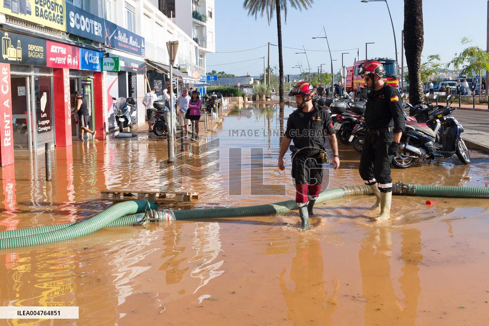 Cleanup Work In Ibiza After Floods - Spain