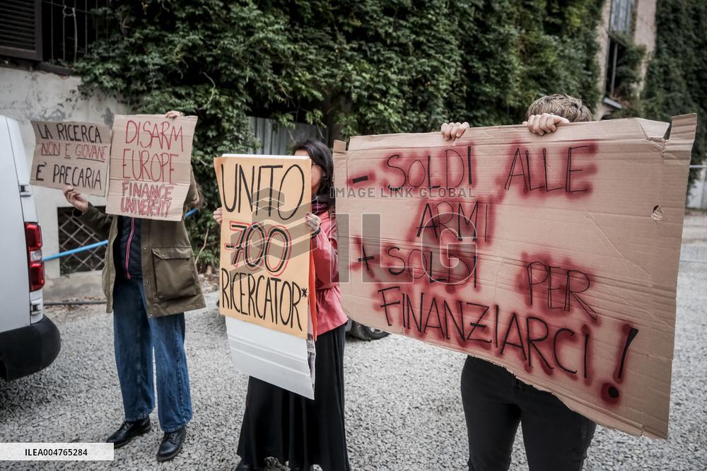 Student Rally Against Inauguration Of Rector Cristina Prandi In Turin - Italy