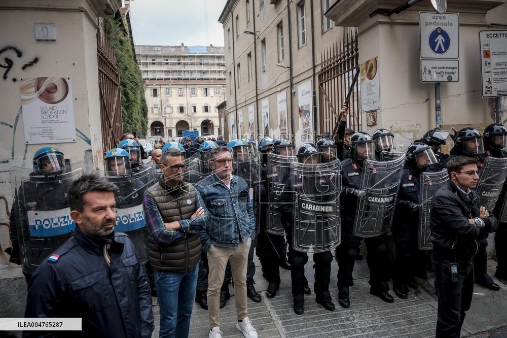 Student Rally Against Inauguration Of Rector Cristina Prandi In Turin - Italy