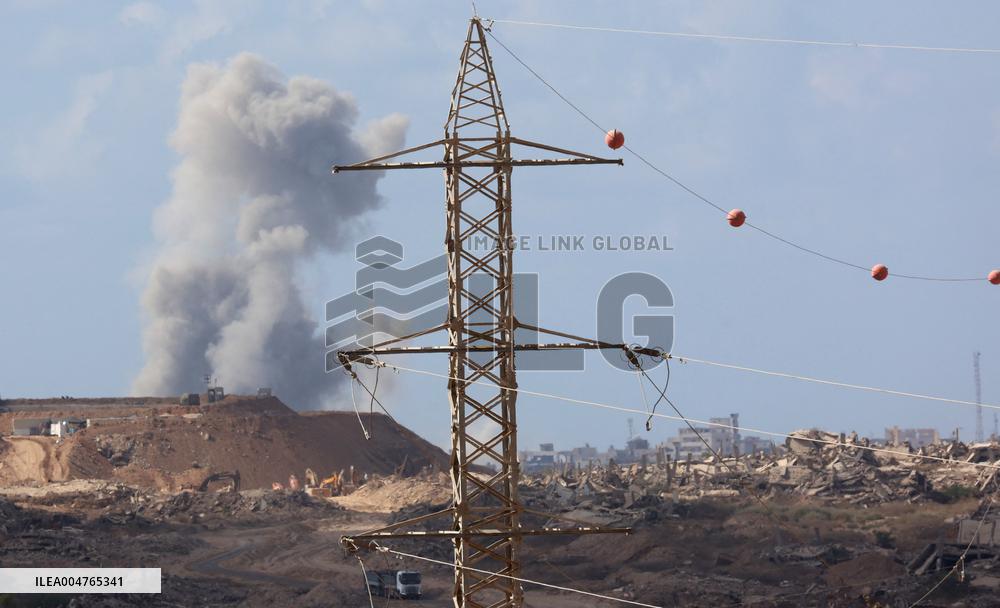 Smoke Rises Following Attack In Gaza City