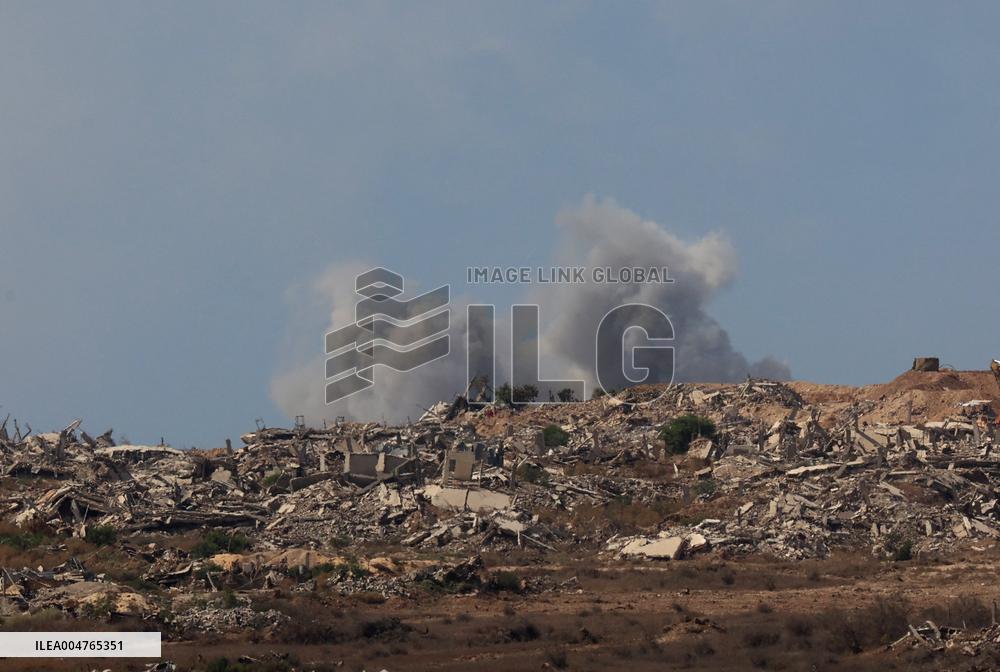 Smoke Rises Following Attack In Gaza City