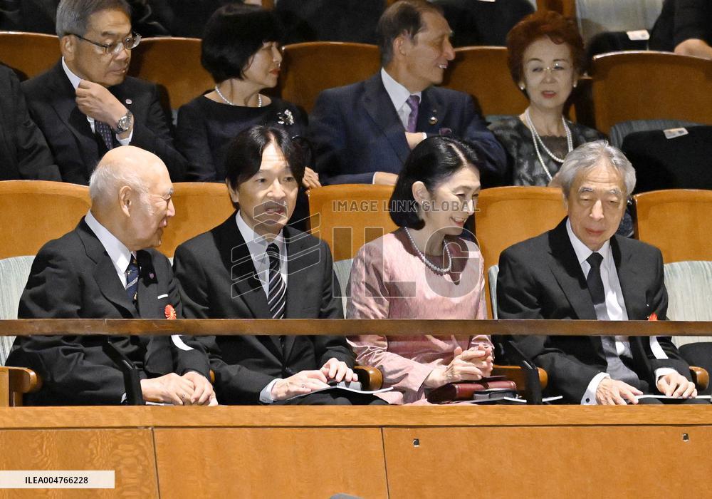 Japanese crown prince and crown princess watch opera