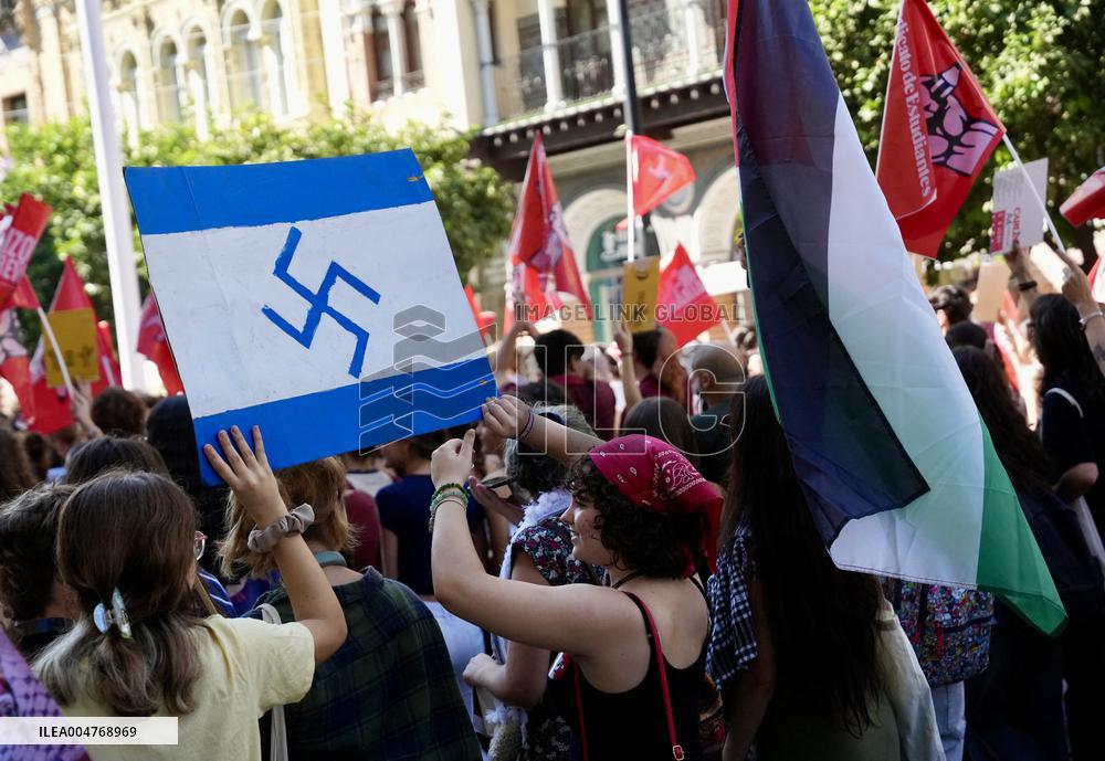 Student Union Demonstration in Support of Palestine - Spain