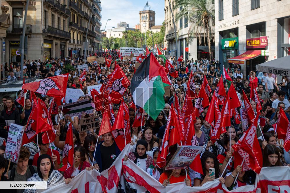 Student Union Demonstration in Support of Palestine - Spain