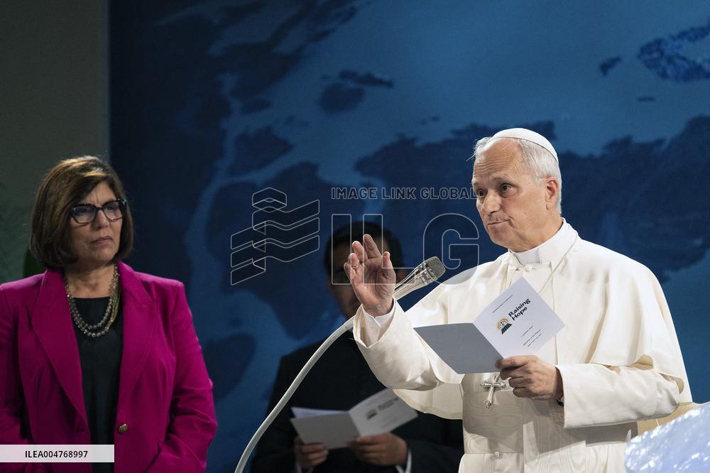Pope Leo XIV At Conference ‘Raising Hope for Climate Justice’ - Italy